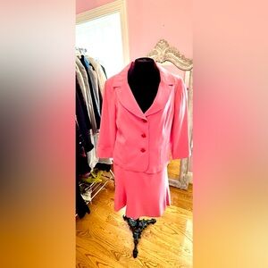 Jones New York Pink Blazer with Notched Lapels